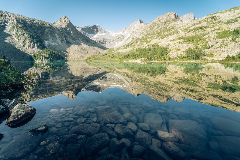 алтай, озеро, крепкое, зеркало Озеро Крепкое фото превью