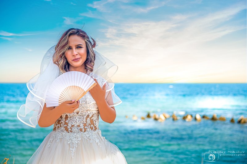 #portrait,#woman,#coast,#water,#sky,#bride,#landscape wedding moment фото превью