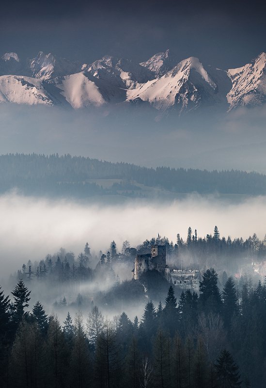 Castle in the fog
