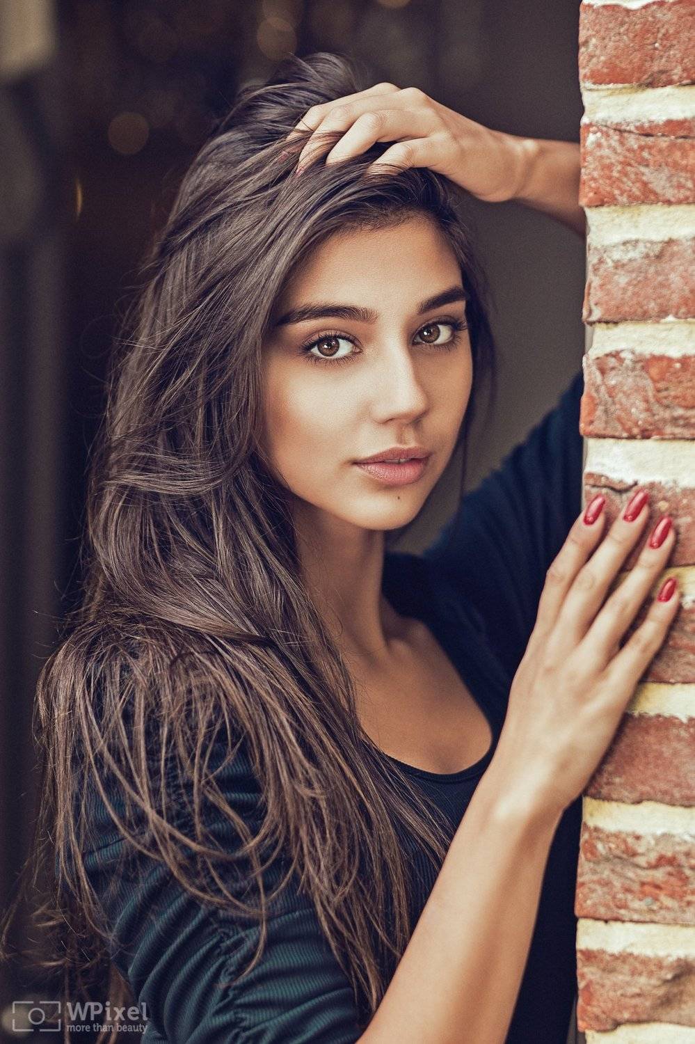 portrait women eyes brunette, Wojtek Polaczkiewicz