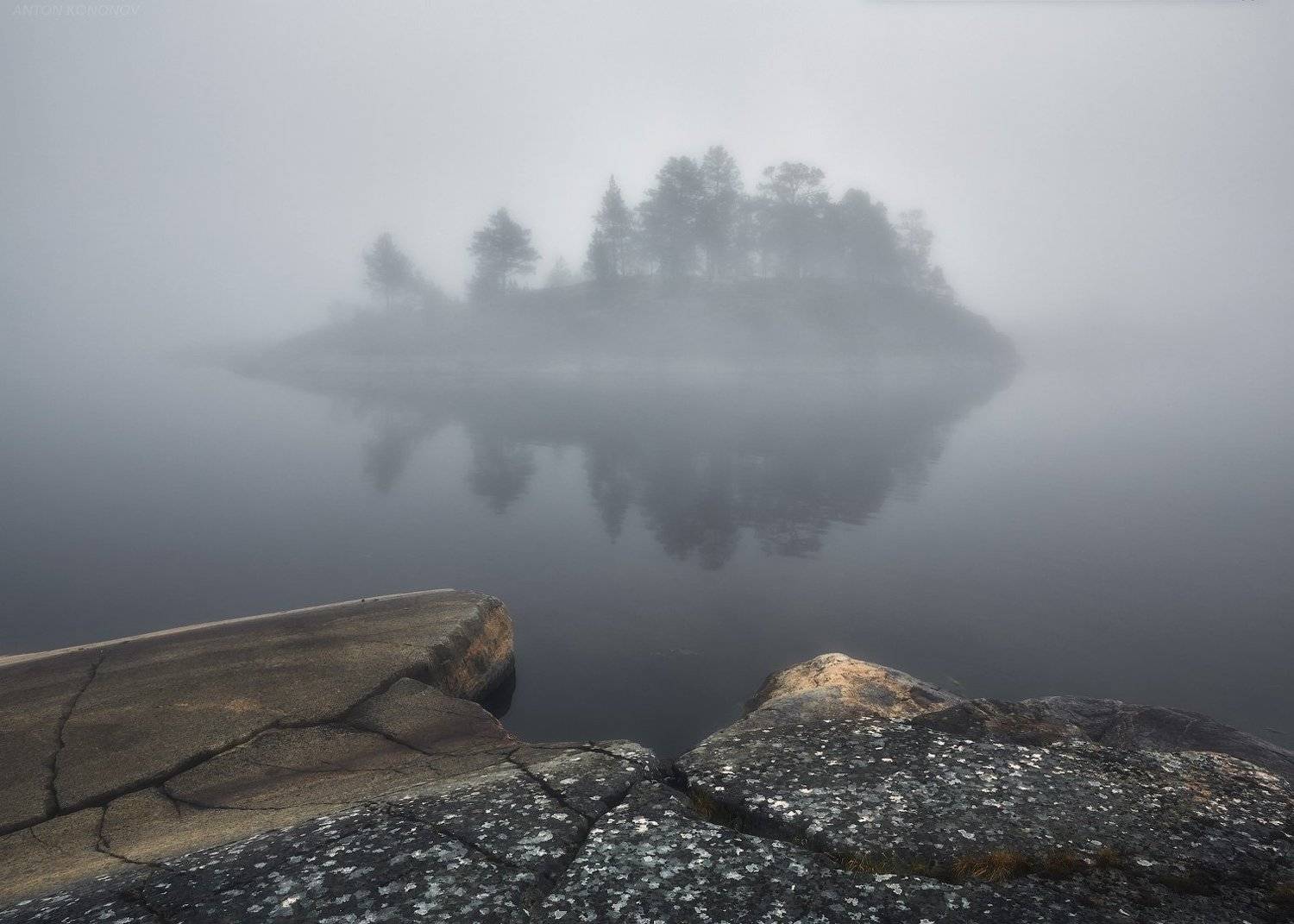 Ладожское озеро, туман, Антон Кононов
