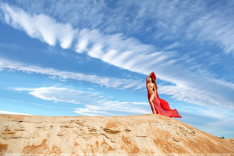 михаилсеменов, аквалайт, ню, вкрасном, девушка, милая, модель, радостьлета, небо Лето прощай! фото превью