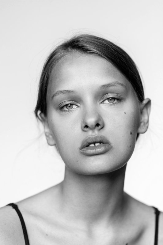 Portrait, girl, black & white, девушка, портрет в студии, крупный портрет Ksusha фото превью