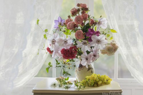 С последними летними цветами