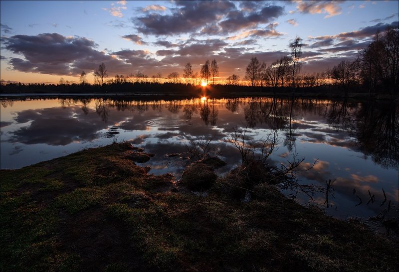 Весенний закат фото превью