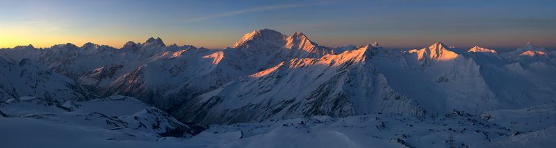 рассвет, приэльбрусье, эльбрус, чегет, догузорун, накра Рассвет в Приэльбрусье фото превью