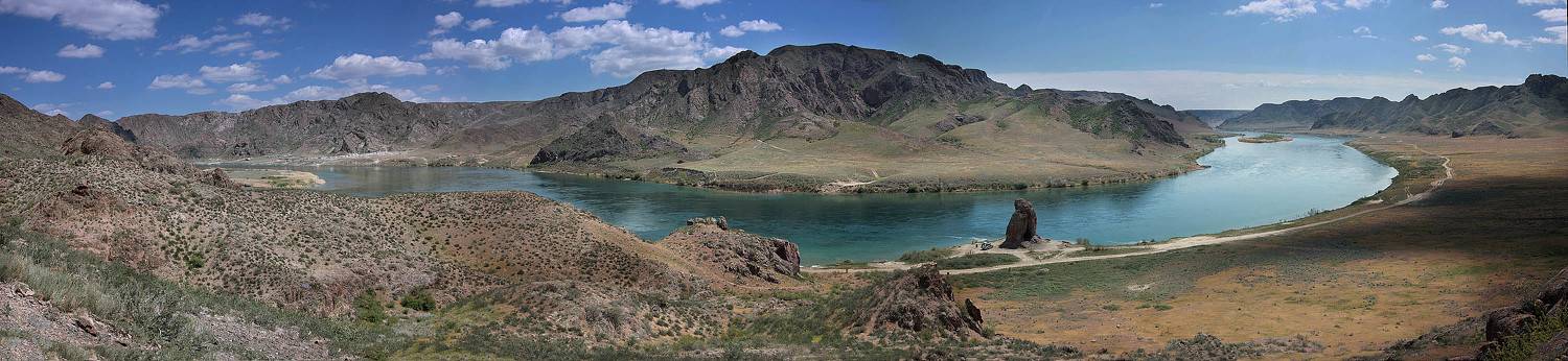 река, скалы, степь, Silfida