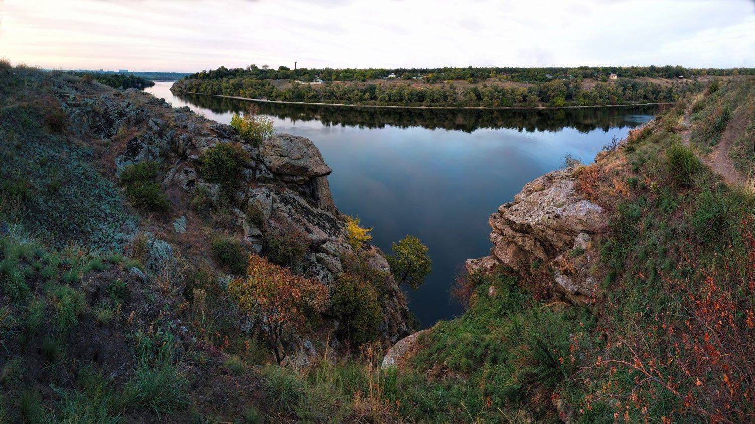 вечер,пейзаж,релакс,отражение,вода,берег,облака,свет,скалы,landscape, Сергей Богачёв