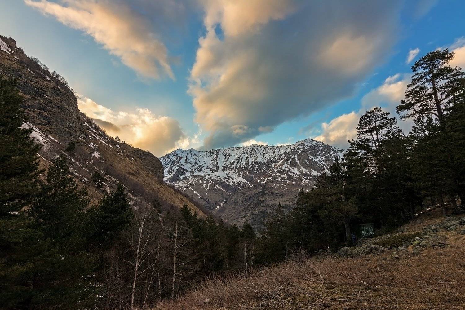 горы, закат, кавказ, Эстелла