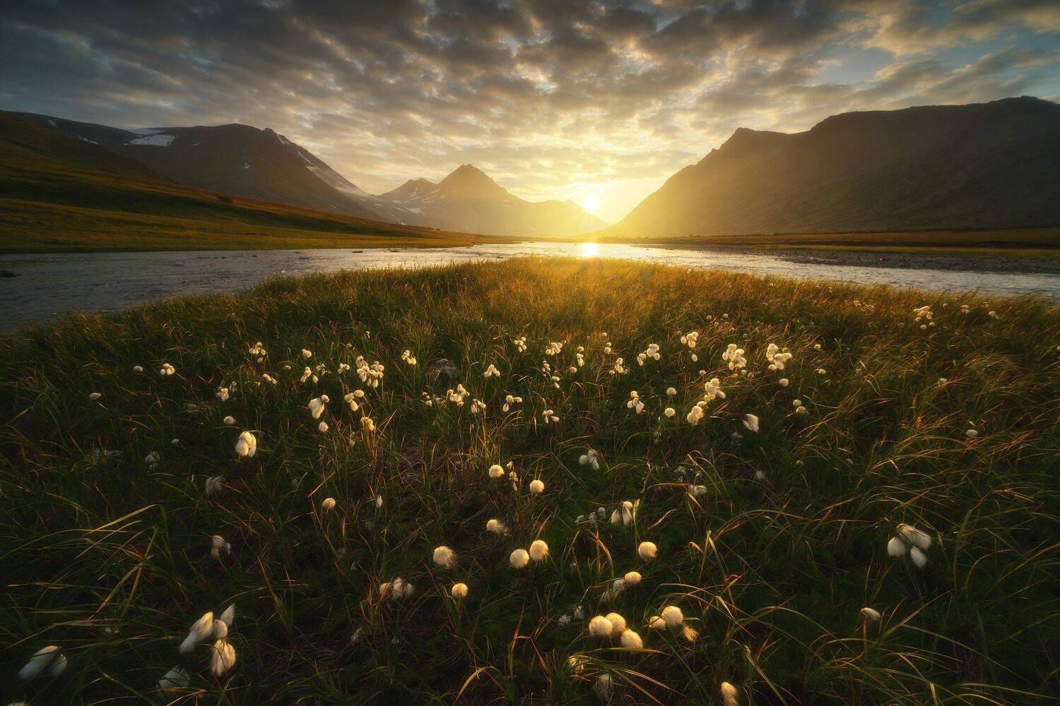 россия, урал, полярный урал, ямао, ямал, пейзаж, природа, осень, горы, река, озеро, закат, тундра, заполярье, поток, Оборотов Алексей