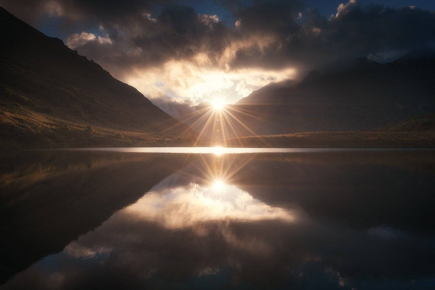 рассвет, горы, озеро, кавказ, пейзаж, Tania Leschinskaya