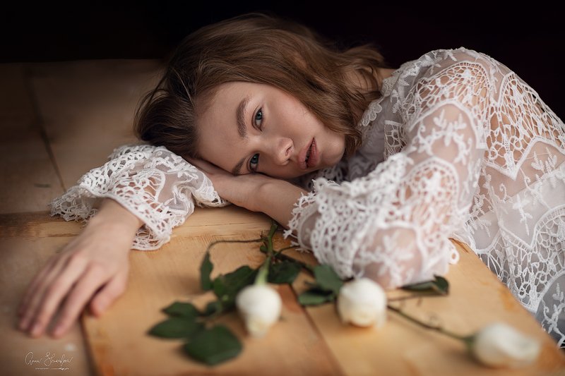 портрет красота девушка арт время фото превью
