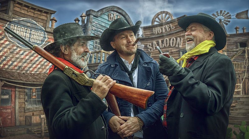 портрет, коллаж, арт, жанр, rekhov - Срежь мушку, сынок.. фото превью