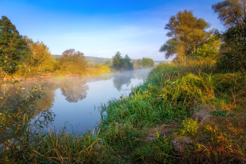 пейзаж, донец, река, утро, туман, дымка Утро на Донце фото превью