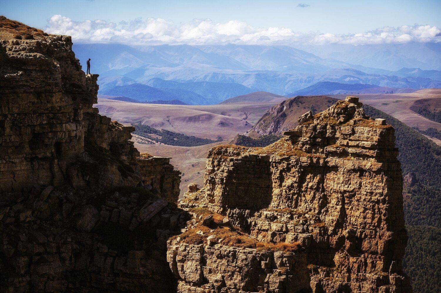 mountains nature  landscape bermamyt fog  morning autumn cold gorge palateau caucasus autumn, Егор Бугримов