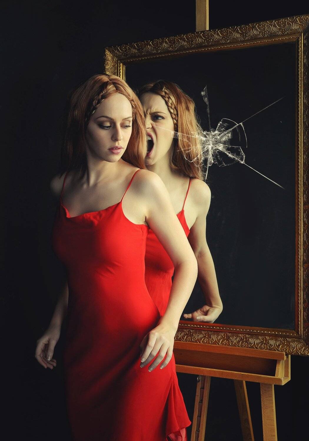 девушка, зеркало, Sergii Vidov