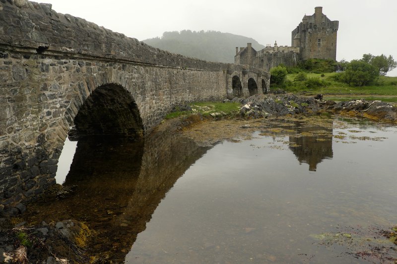 шотландия, замок, туман, великобритания, мост, средневековье, scotland, castle, mist, united kingdom, medieval Шотландия, сэр фото превью