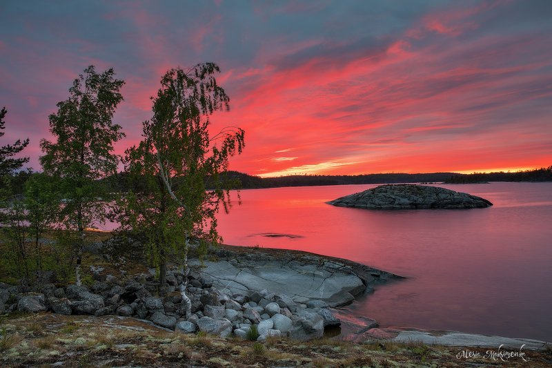 Карелия ,  Неожиданный закат  фото превью