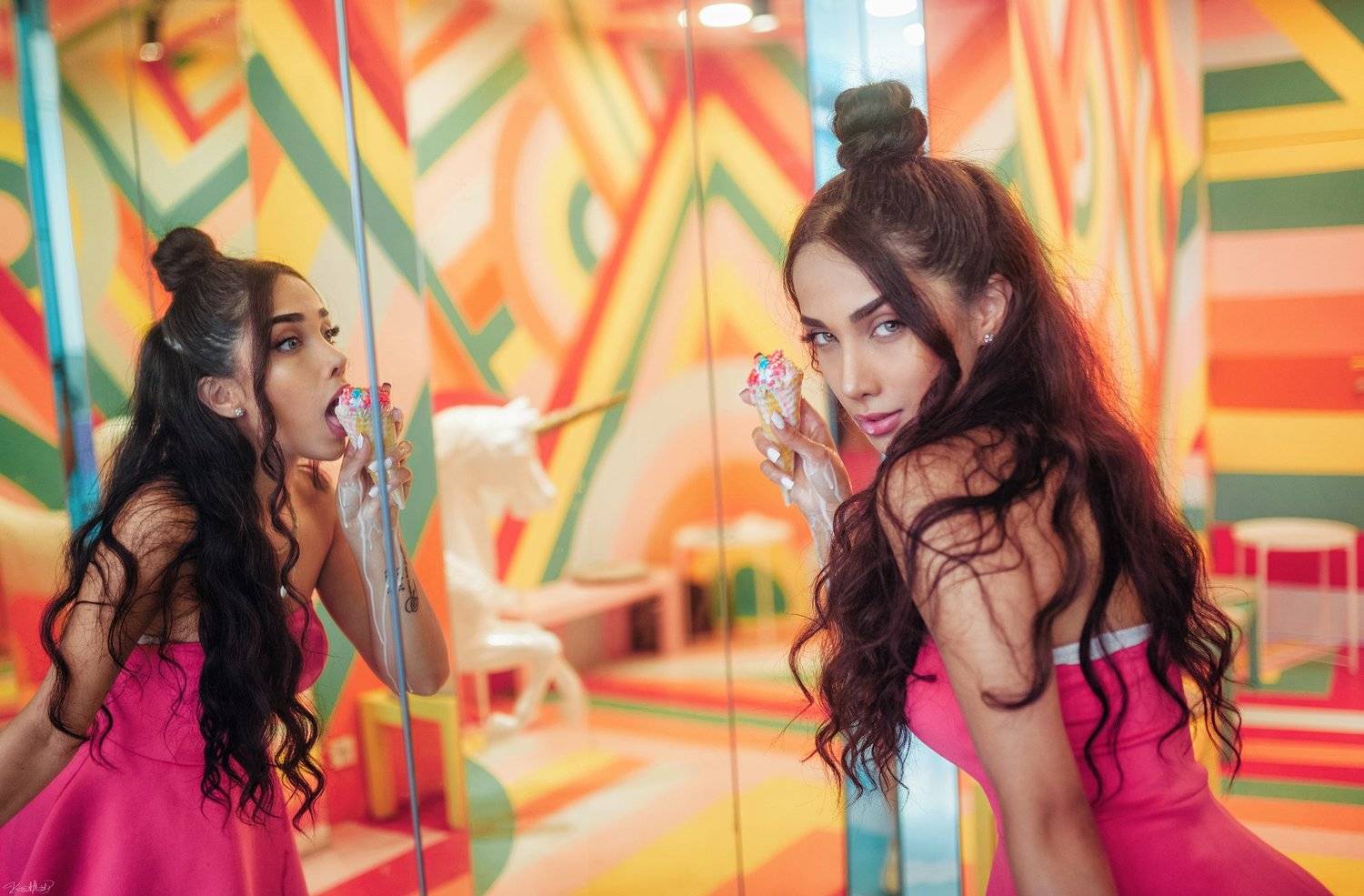 beauty, face, eyes, pretty, girl, female, pink, colorful, natural, light, sweet, female, beautiful, sexy, model, art, portrait, 35mm, istanbul, nikon, Каан Алтындал