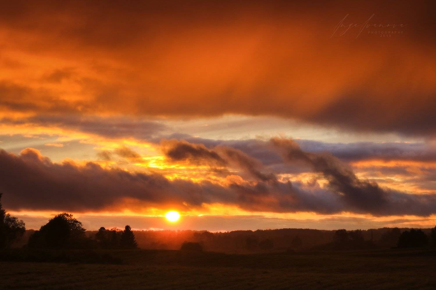 минута до заката - дождливая золотая осень, Инга Иванова