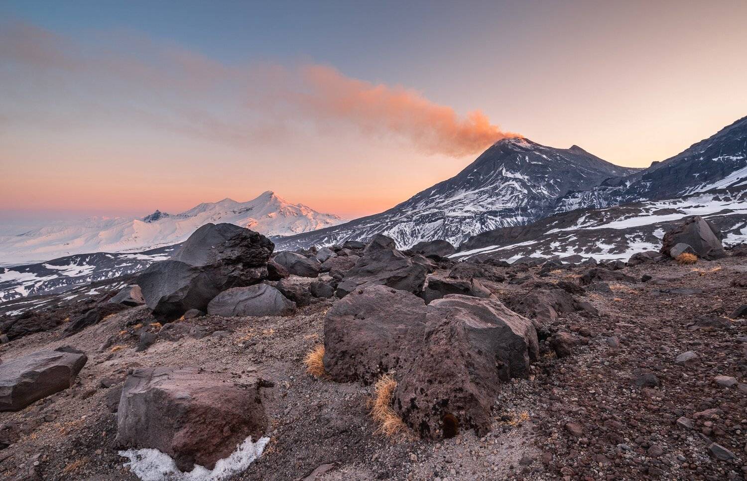 камчатка, безымянный, вулкан, зима, горы, Evgeniy Khilkevitch