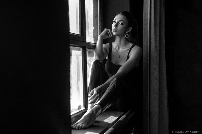 girl, portrait, art, девушка, портрет, черно-белое, blackandwhite  фото превью