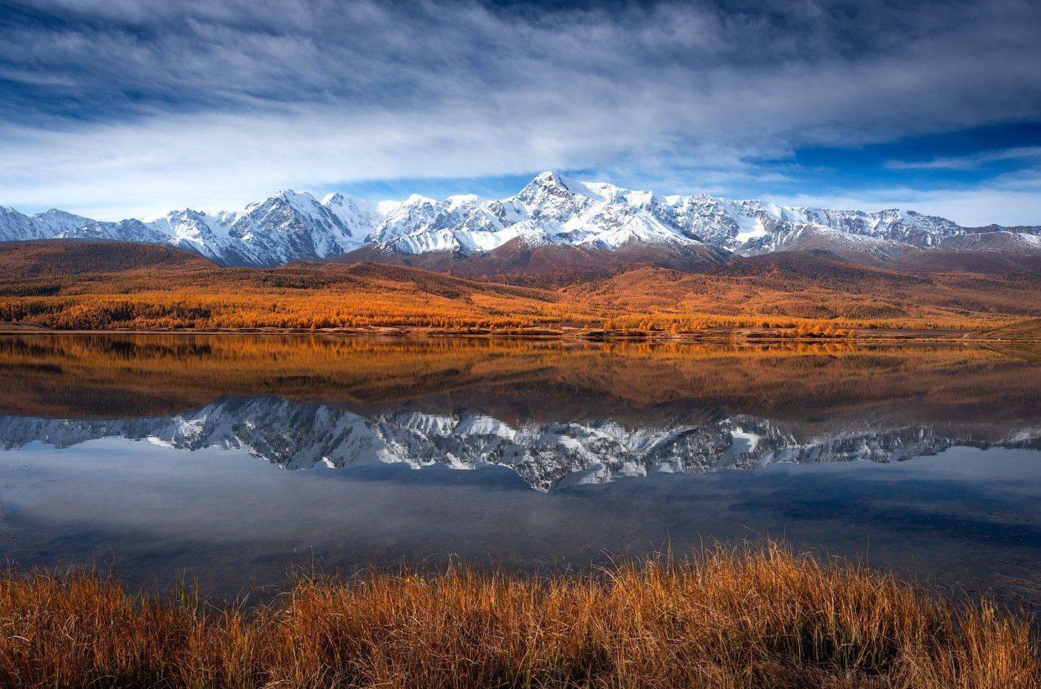 алтай, пейзаж, озеро, горы, осень, Станислав Казнов
