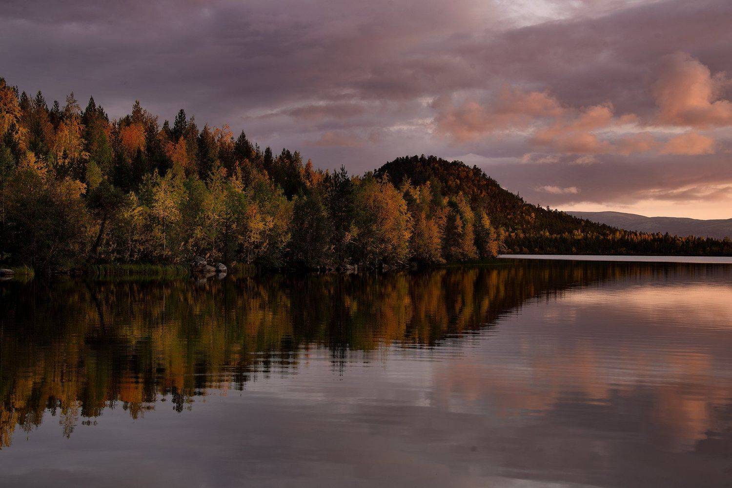 осень, Кольский полуостров, озеро Марфа, Анастасия Малых