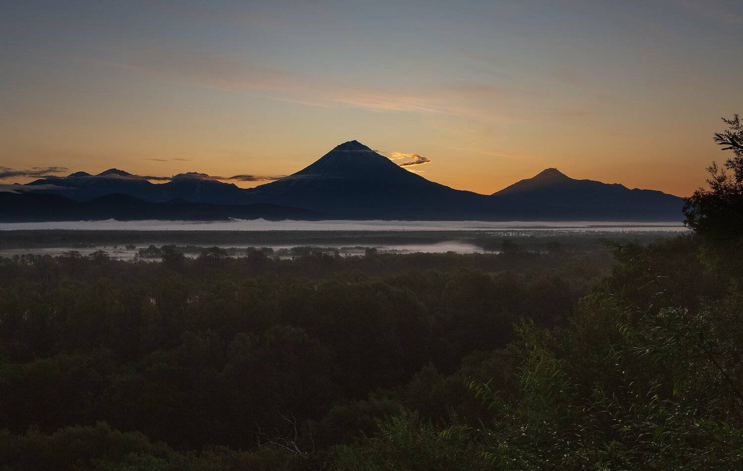 Камчатка, вулкан, рассвет, путешествие, лето , Александр Максин