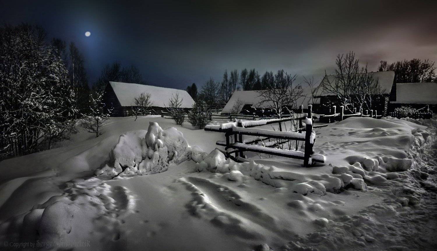 belarus, вечер, деревня, дом, луна, пейзаж, пригород, россия, minsk, сельский, местечко, Melnik-oy Serg-N-