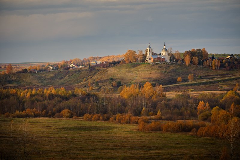 Село Горицы на закате фото превью