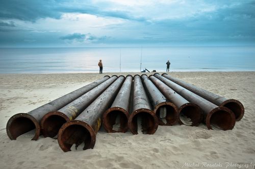 Pipes on the beach