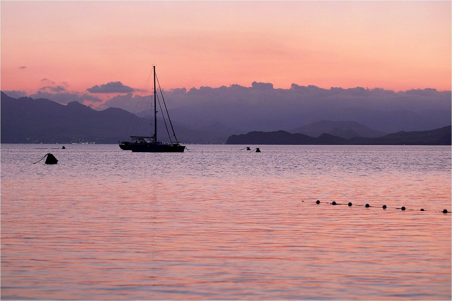 крым, чёрное море, осень, сентябрь, закат, заход солнца, яхты,, Victor Pechenev
