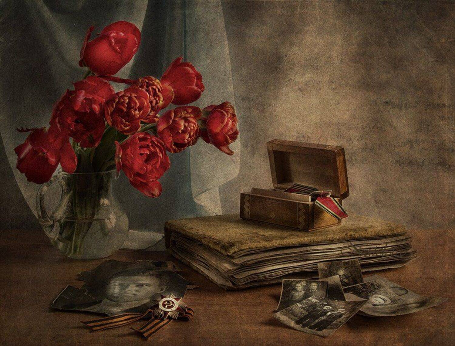 натюрморт, день, победы, Наталья Кузнецова (Nateletro)