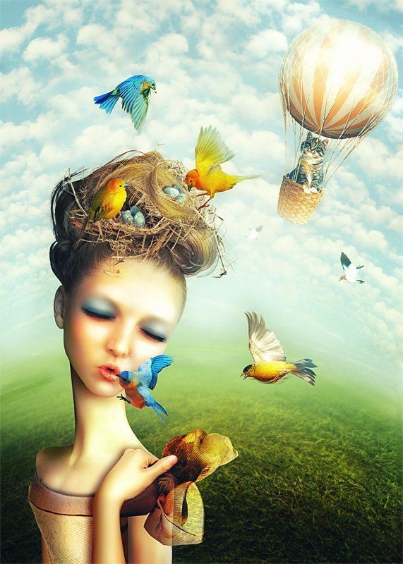 коллаж, фотоарт, фотошоп, весна Spring фото превью