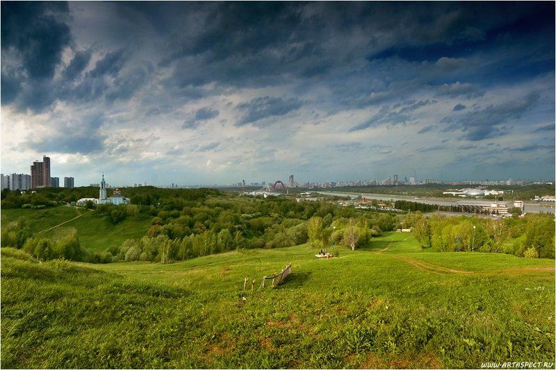 крылатское, москва, холмы, гребной канал, живописный мост Крылатское холмогорье фото превью
