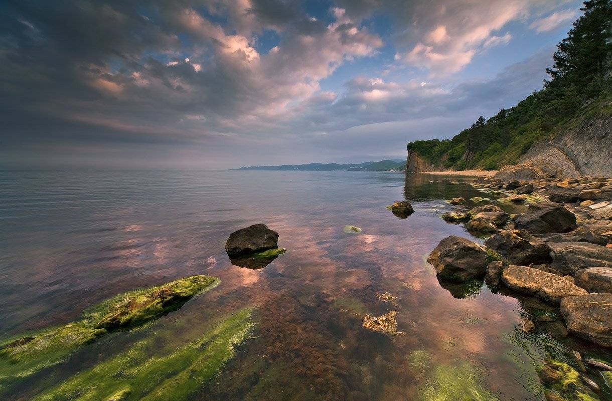 черное, море, туапсе, весна, штиль, Николай Мысливцев