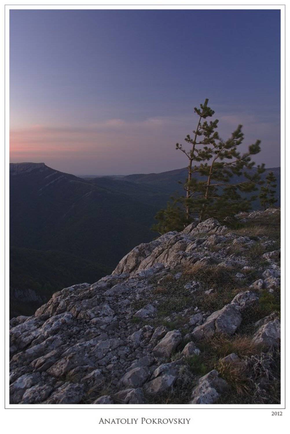 крым, горы, демерджи, хапхал, тырке, вечер, закат, скалы, камни, сосна, анатолий покровский, Анатолий Покровский