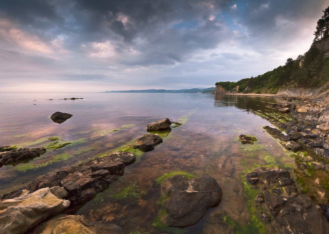 черное, море, туапсе, весна, штиль, Николай Мысливцев