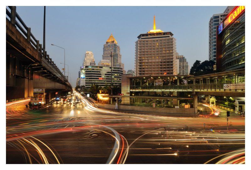 бангкок, вид, от, ст.метро «Silom Road» фото превью