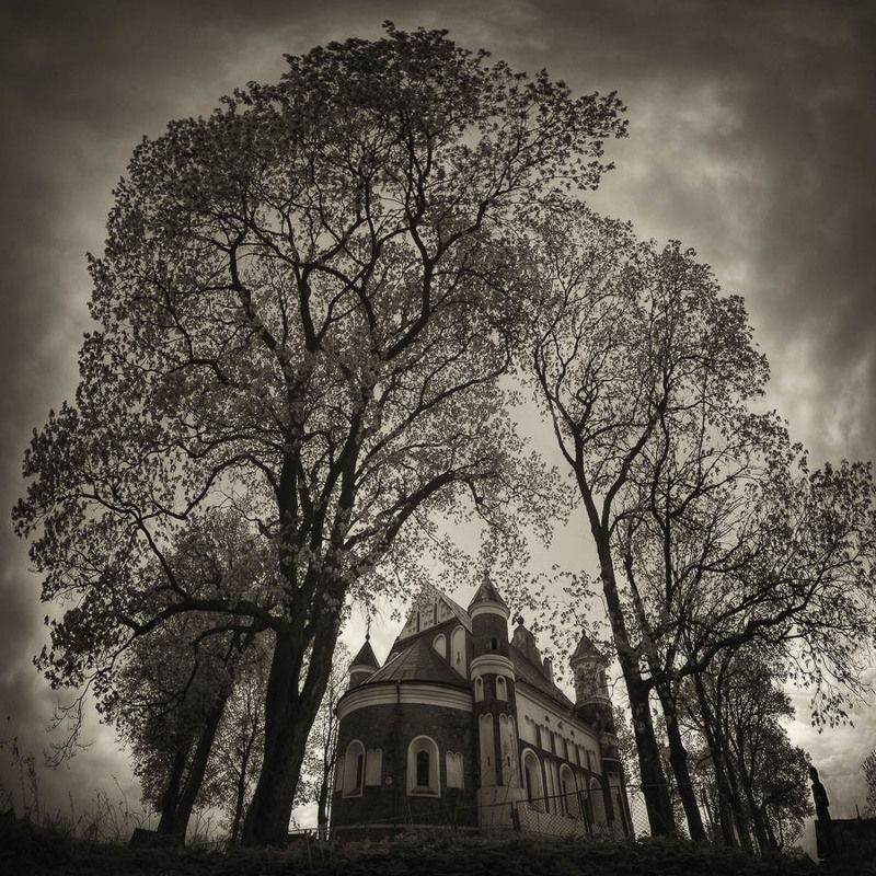 мурованка, церковь, оборонительный, храм, бойницы, деревья Мурованка фото превью