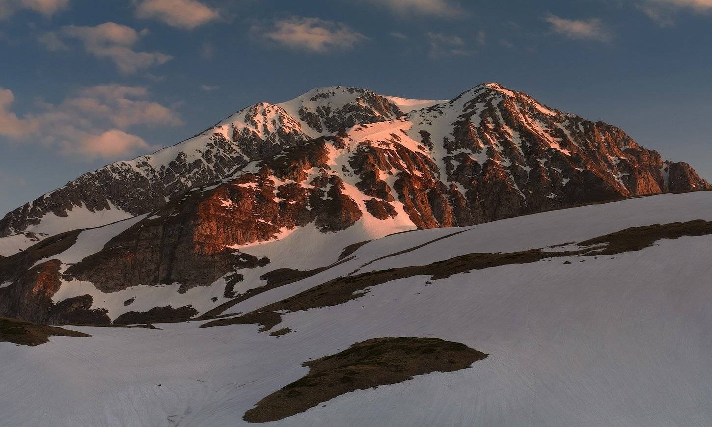 горы, кавказ, лаго-наки , весна, вершина , оштен , закат, ФЁДОР