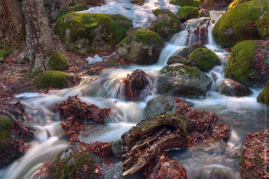 весна, ручей, крым, поток, вода, Игорь Лужанов
