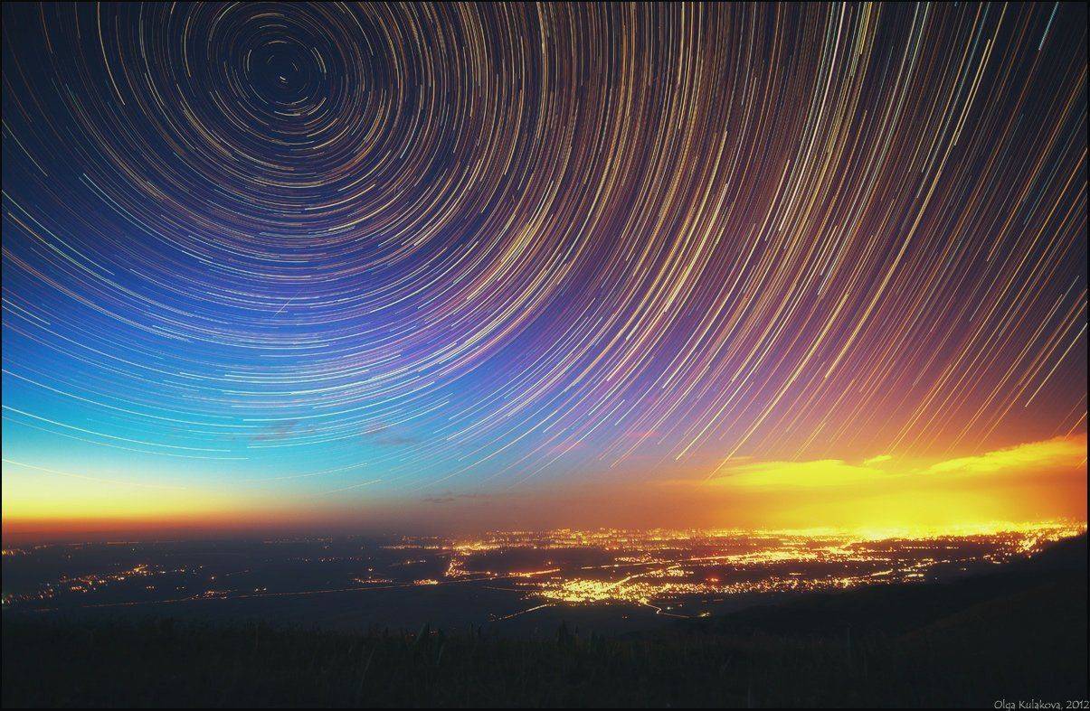 startrails, ушконыр, ночь, звезды, Ольга Кулакова