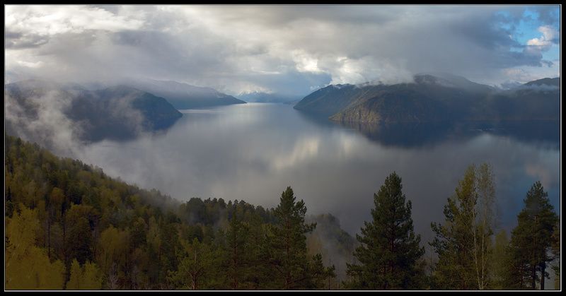 алтай, телецкое, озеро Утро Телецкого озера фото превью