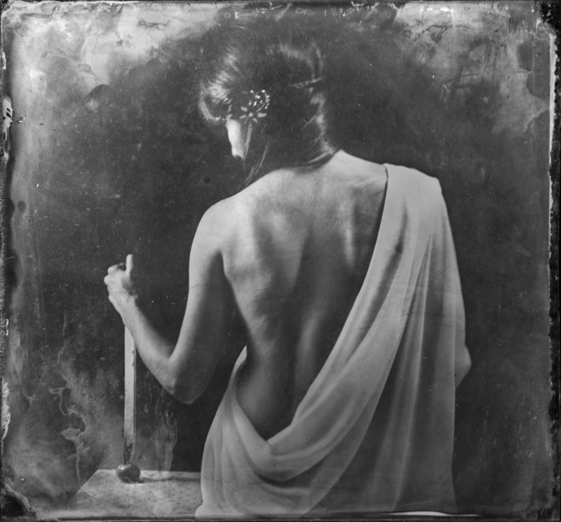 амбротип на стекле 23.5 x 24 фото превью