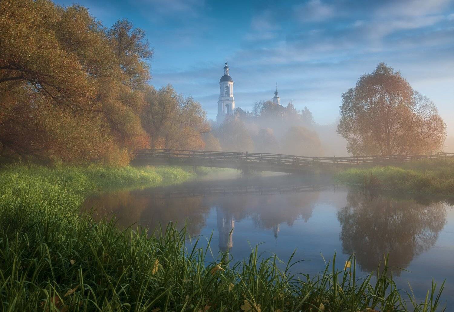 утро, рассвет, природа, туман, филипповское, Виталий Левыкин