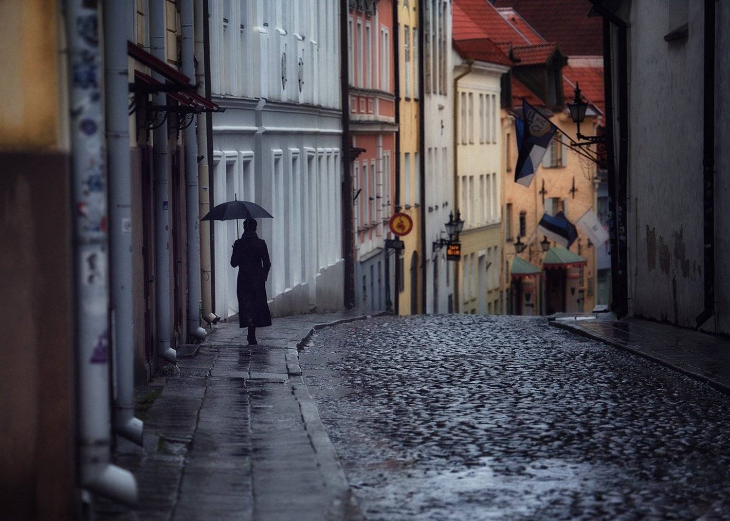 девушка, дождь, улица, Вьюшкин Игорь