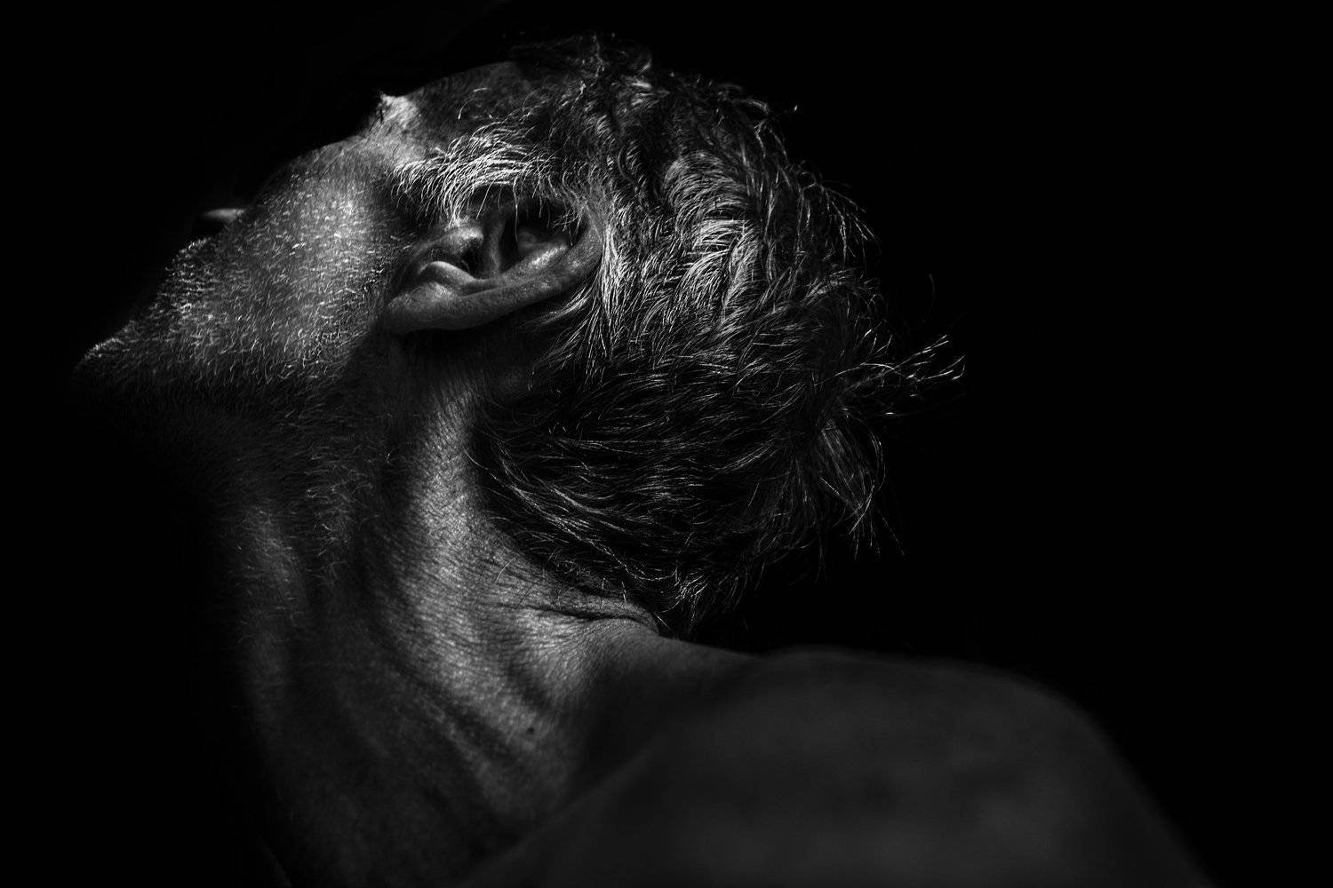 man blackandwhite portrait, Maria Neohoriti