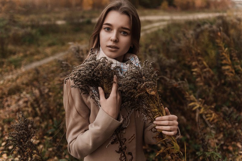 осень, портрет, тонировка Одиночество фото превью